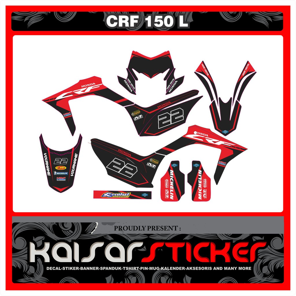 Stiker Decal Crf 150L Design 5