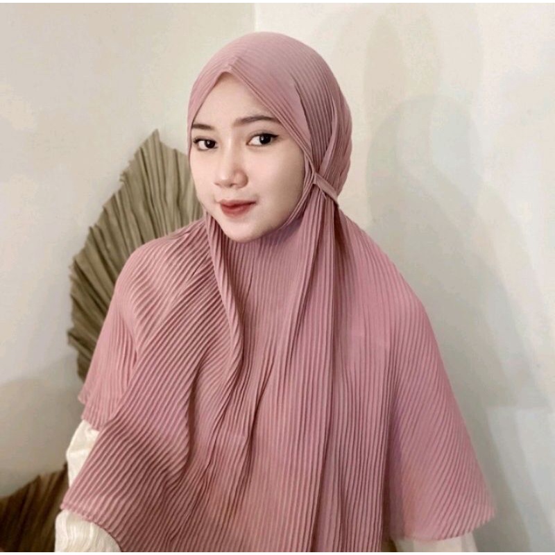 Bergo Maryam Plisket Full Diamond Bergo Plisket Diamond
