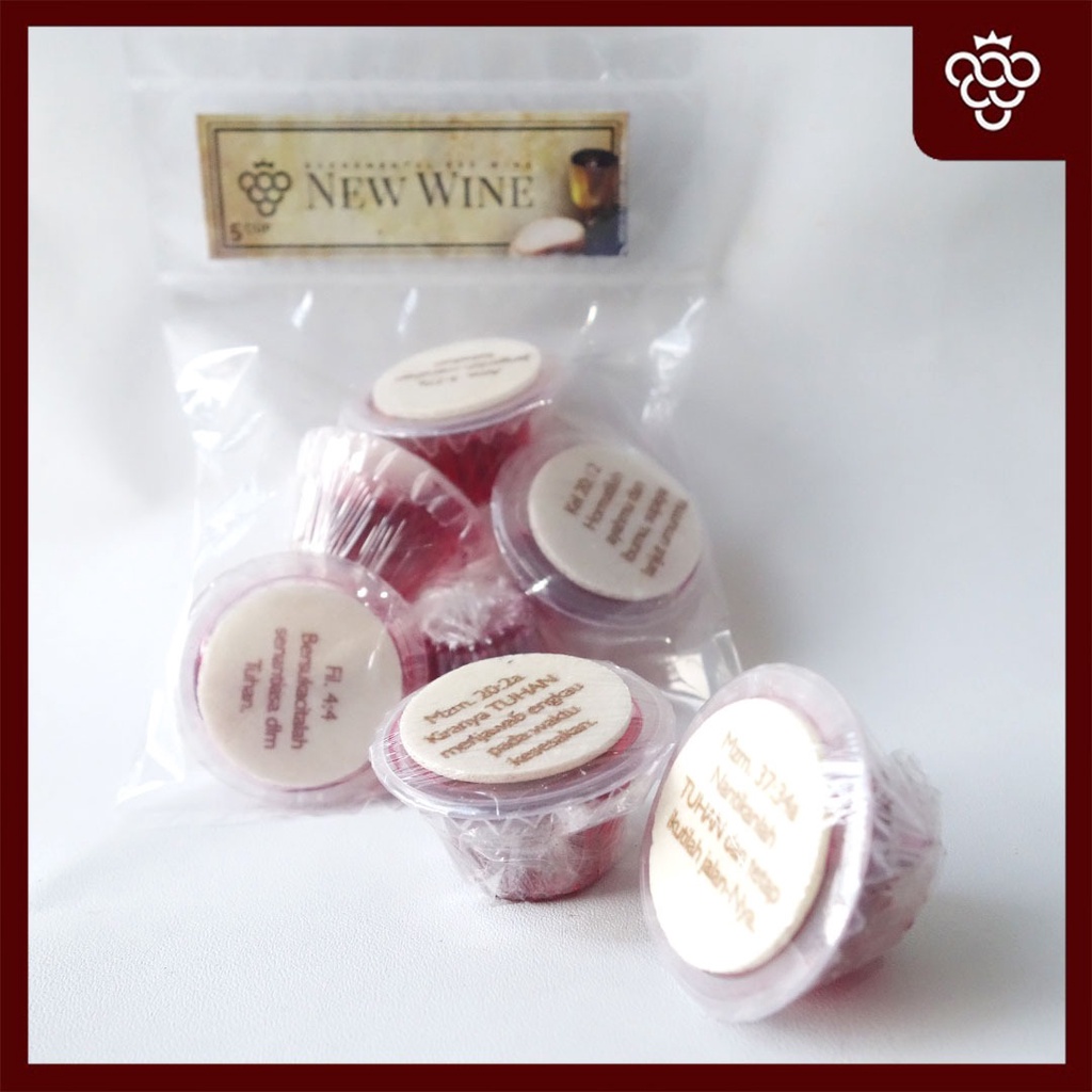 

Paket Anggur Perjamuan Kudus + Hosti Ayat - isi 5