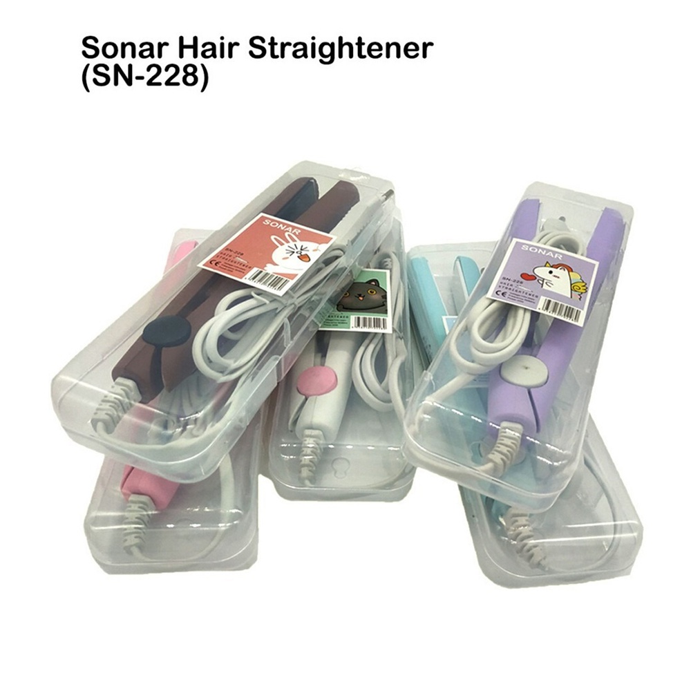 SONAR SN-228 Mini Portable Travel Hair Straightener Pelurus Catok Rambut