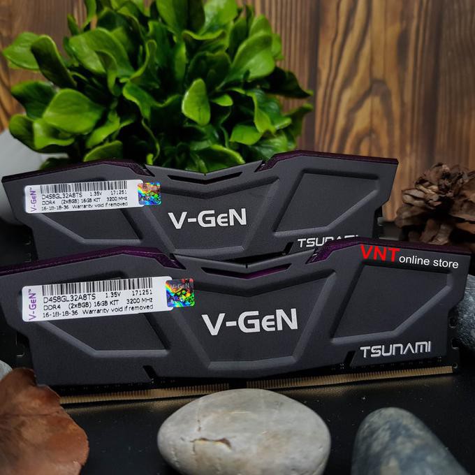 V-GEN TSUNAMI DDR4 (2x8GB) 16GB 3200MHz | RAM GAMING DUAL CHANNEL VGEN