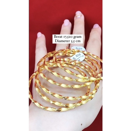 Keroncong ulir emas asli 375/8karat