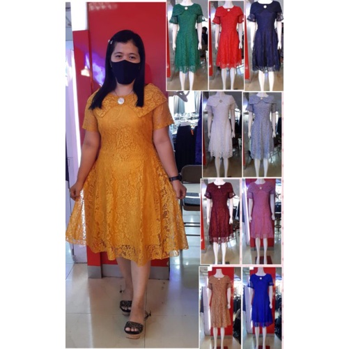 Dress Brukat motif sabrina bross