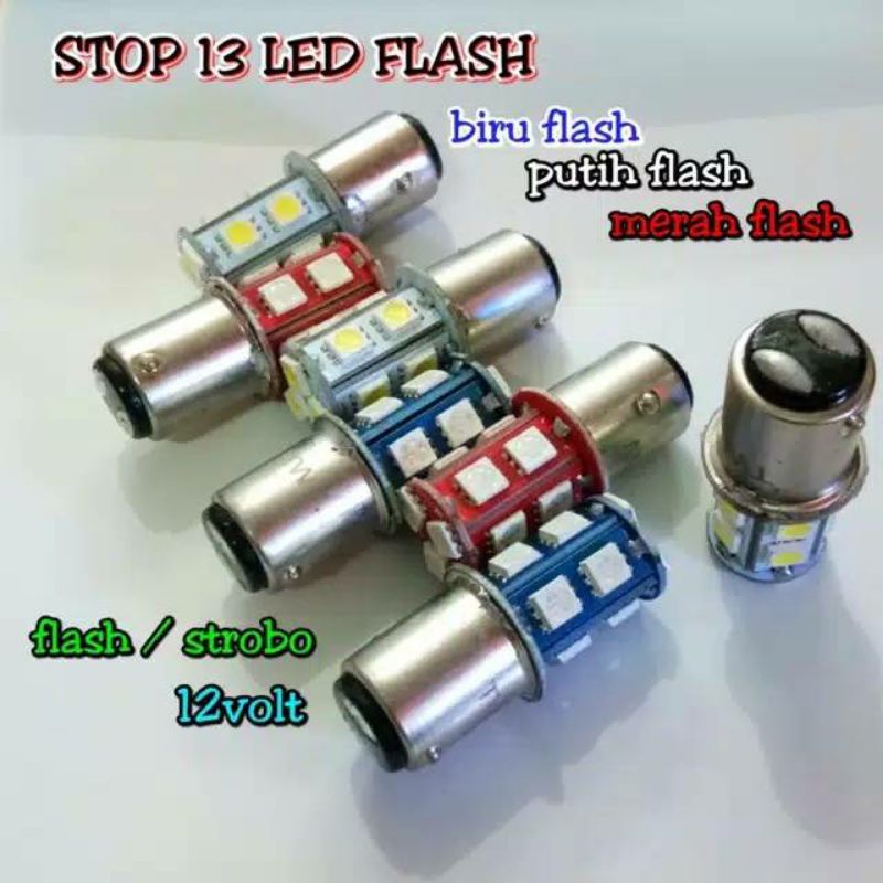 Lampu Stop Rem LED 13 Mata Strobo Kedip Motor Mobil Kaki 2