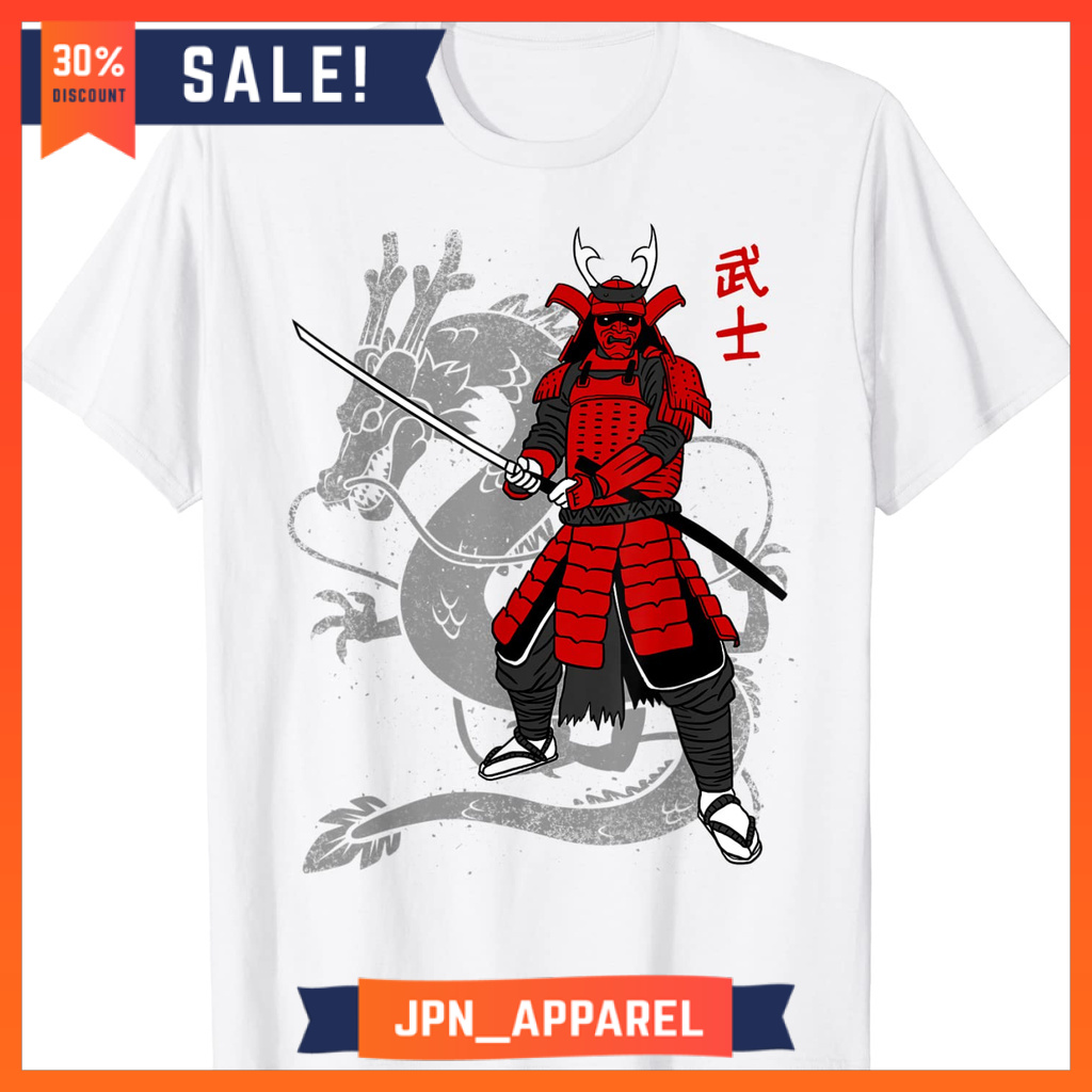 Kaos Baju Anime Samurai japan dragon ninja katana Premium Custom Sablon