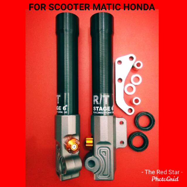 Tabung Bottom Shock Depan Model RT STAGE Honda Vario Beat Scoopy Spacy Genio