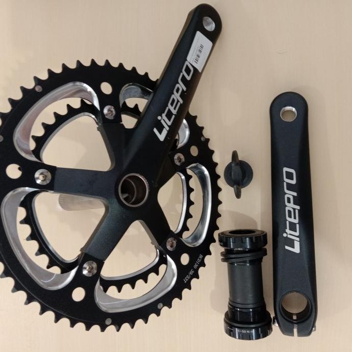 ] Crankset Litepro double chainring 53T 39T Hollowtech 2