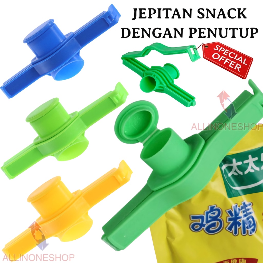 Jepitan Snack Dengan Penutup / Seal / Sealer / Jepitan Plastik Snack / Jepitan Plastik Makanan Ringan / Segel Penjepit Plastik