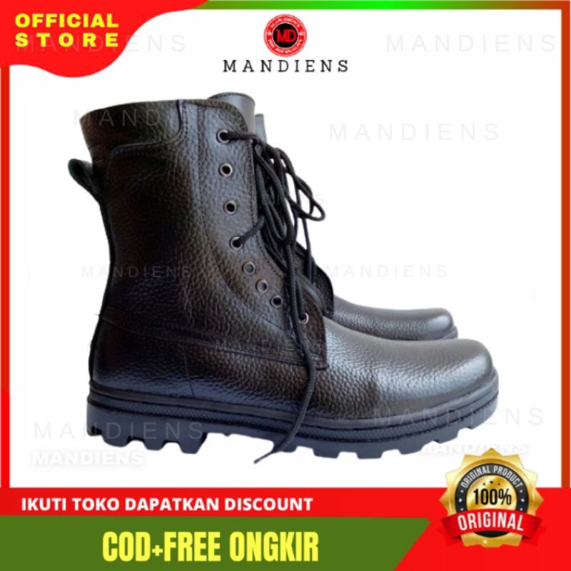 Mandiens  K.MIL Sepatu PDL Kulit Asli Motif Jeruk  PDL Tni Polri Linmas