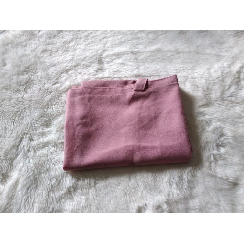 Bisa COD bergo maryam size L tepi jahit diamond ukuran besar-Nude