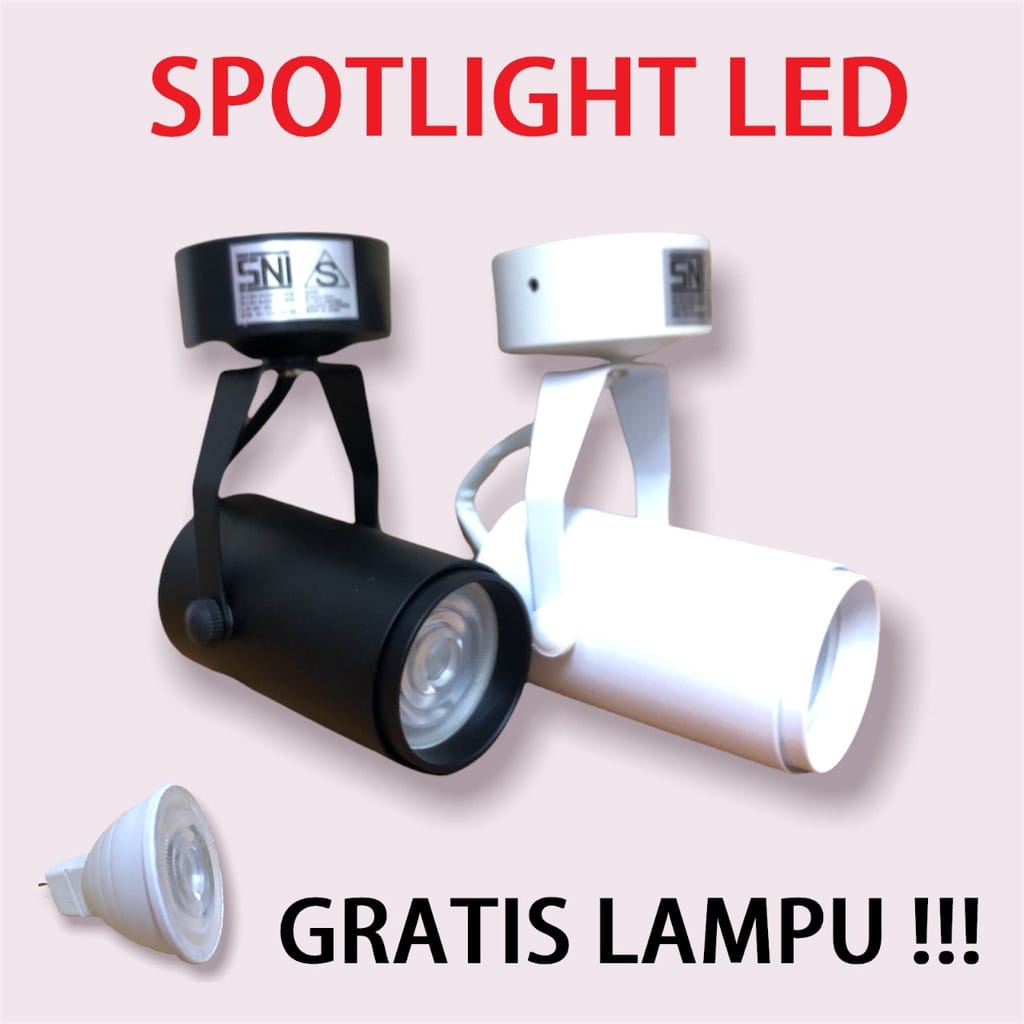 [WS] LAMPU SOROT MR16 / LAMPU DEKORASI TOKO CAFE/ FITING SOROT LED Rell Track LED Spotlight