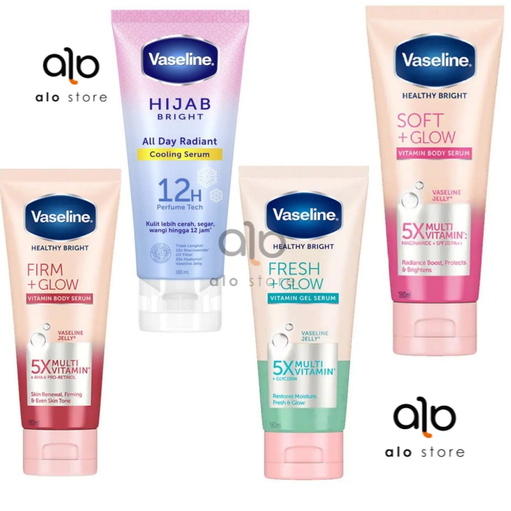 Jual Vaseline Hijab All Day Healthy Bright Hand Body Lotion Vitamin Serum Soft Glow Fresh180 4201