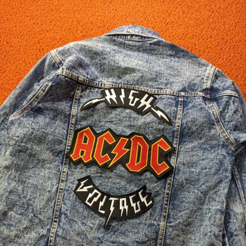 BACKPATCH BORDIR EMBLEM ACDC SATU SET PREMIUM SUPER MURAH