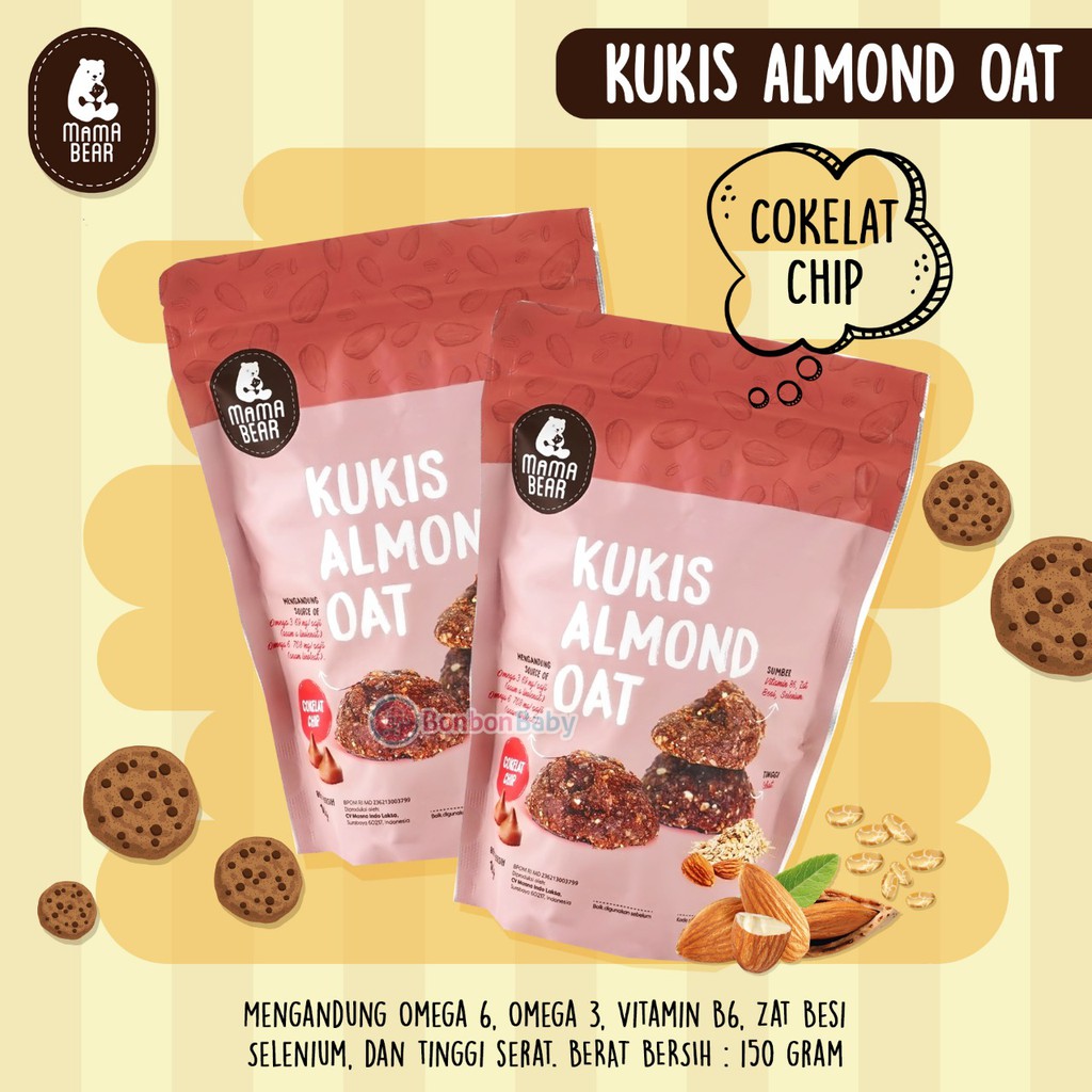 Kukis Almond MamaBear Kukis 150gr Kukis ibu hamil