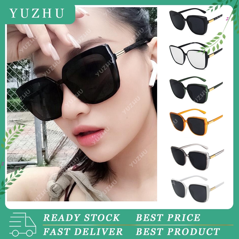 (YUZHU) Kacamata Sunglasses Wanita Antiradiasi Kacamata Retro Vintage