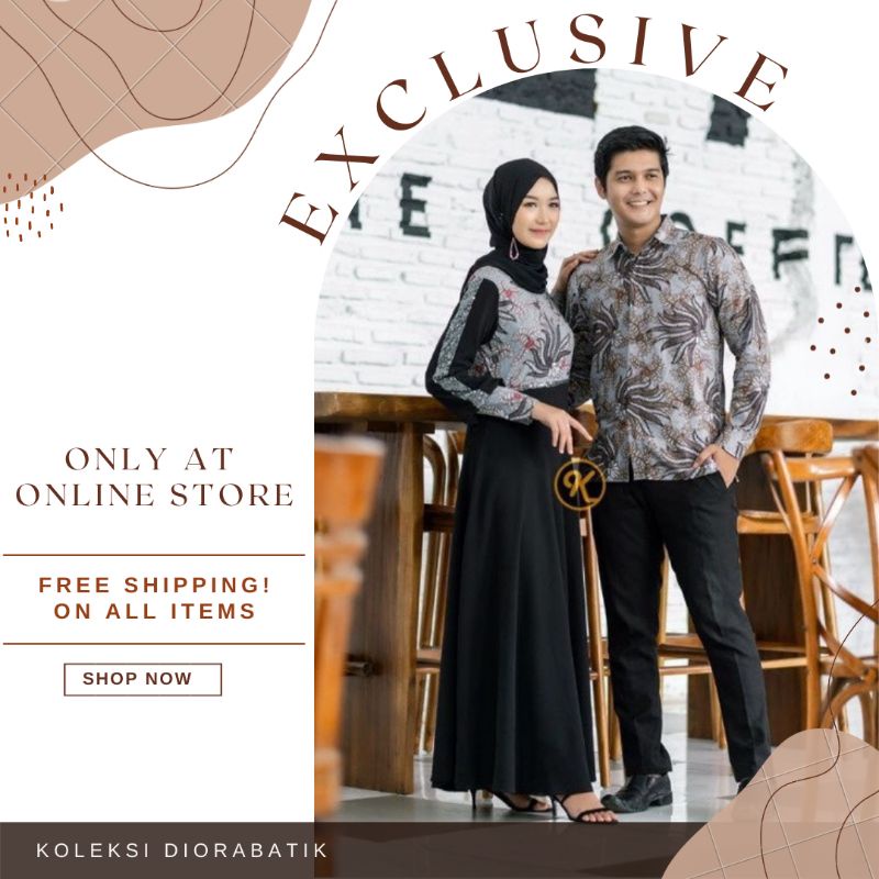 Sarimbit Dress Batik //S.M.L.XL.XXL Couple Baju Seragaman Maxmara Ori Kombi Seribu Payet