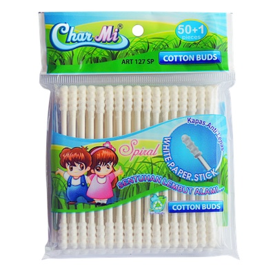 CottonBuds ULIR Spiral 50 + 1 pcs / 36 pcs Charmi earpick ear pick technology ART 181 / ART 127 SP korek telinga korek kuping spiral cotonbud cottonbud cotton coton bud buds pembersih telinga Char mi
