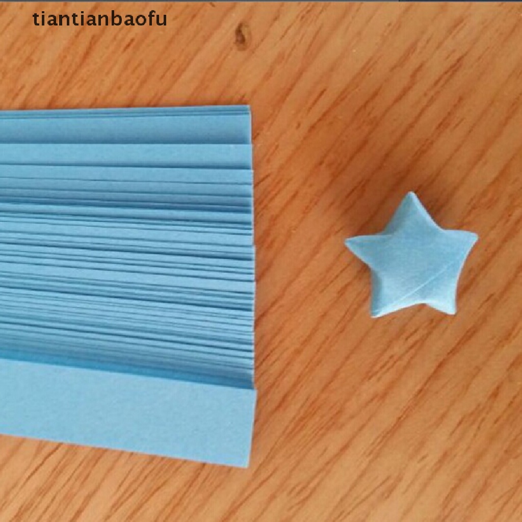 (Tianbaofu) Kertas Origami Lipat Bentuk Bintang Warna Warni