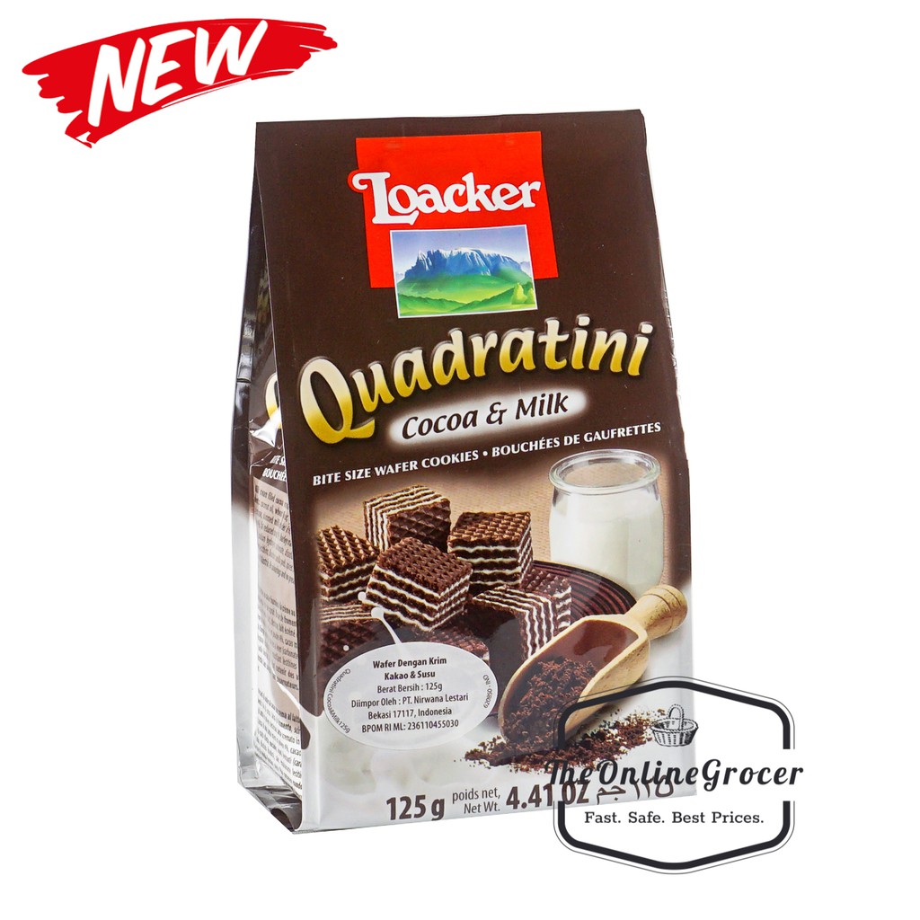 Loacker Quadratini Wafer Cookies 125gr Biskuit Wafer Loacker