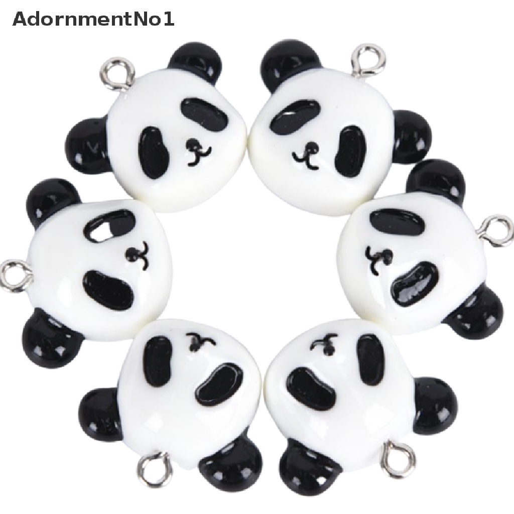 (AdornmentNo1) 20pcs / Set Liontin Bentuk Panda Bahan Resin Untuk Kerajinan Tangan DIY