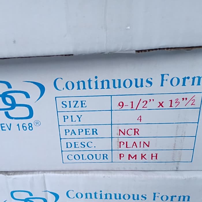 

continuous form 9,5 x 13/2 4ply SS