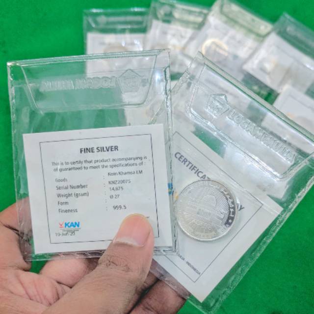 Koin Khamsa / 5 Dirham Perak 14,875 Gram LM Antam