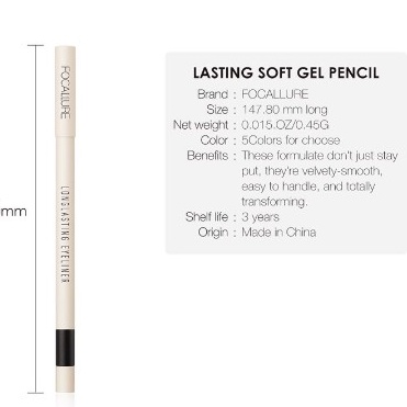 (READY &amp; ORI) Focallure Lasting Soft Gel Pencil Eyeliner Pensil FA79 FA 79 LongLasting Tahan Lama Water Proof Anti Air