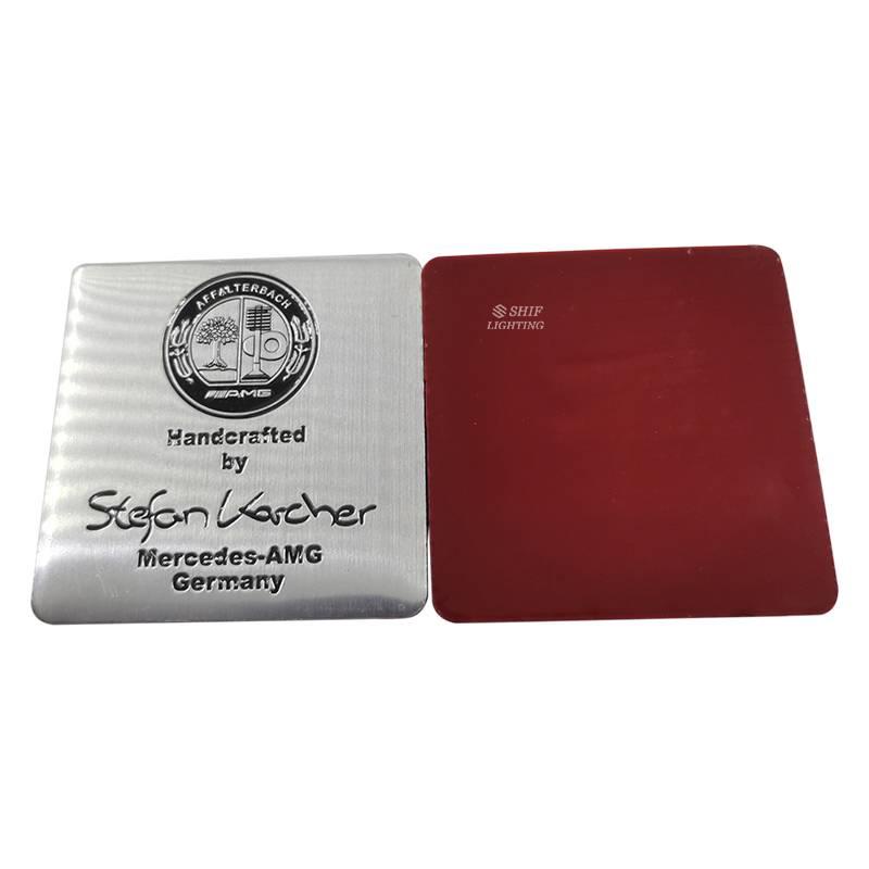 1 x Aluminum AMG Apple Tree Logo Car Auto Emblem Badge Sticker Decal Replacement for Mercedes Benz C E S Class