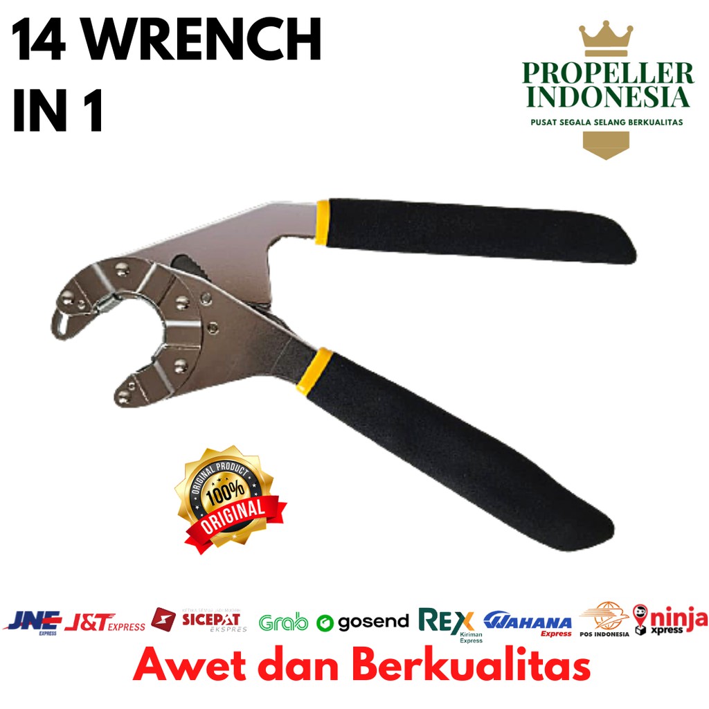 Tang Kunci Inggris Fleksible Universal Alat Pipa Serbaguna 8Inch