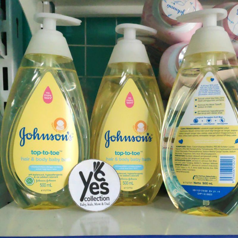 Johnson 500 ml pumping pump touch johnsons baby top to toe body wash 2in1 sabun cair mandi bayi milk