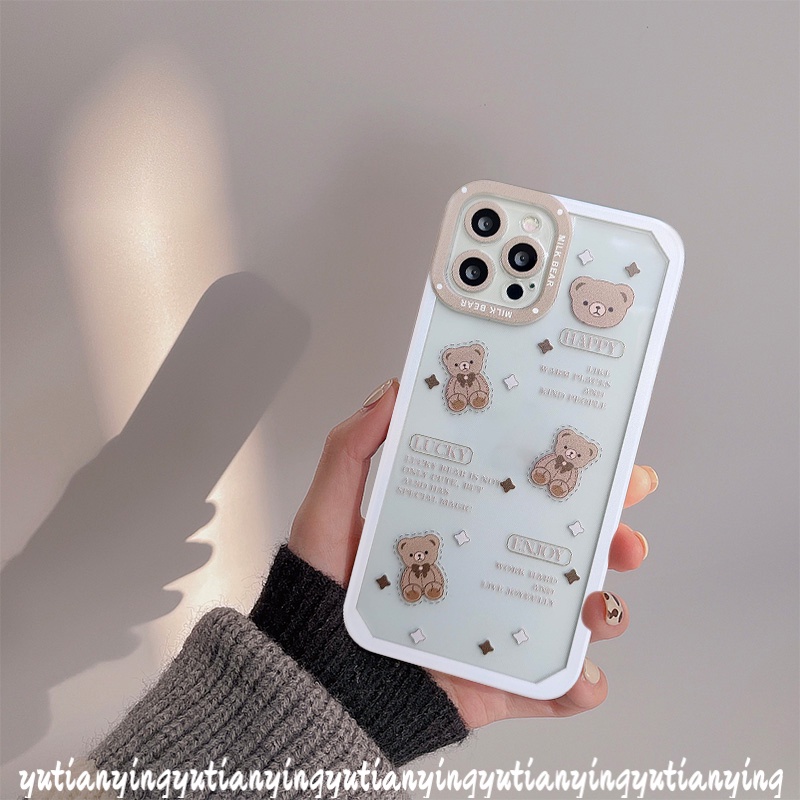 Soft Case TPU Transparan Motif Kartun Boneka Beruang / Kelinci Untuk Infinix Hot 9 10 Play 11 11 Play 11s Infinix Smart 6 5