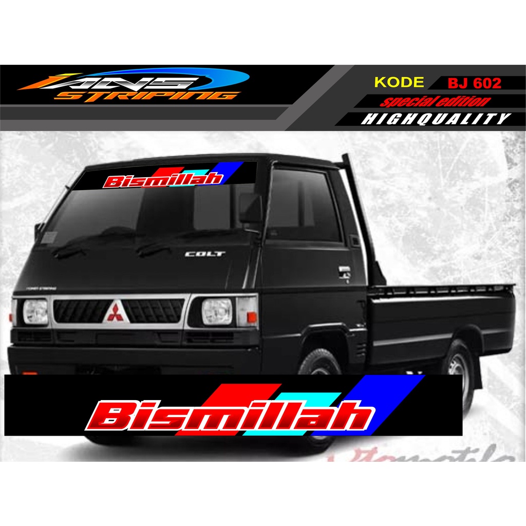 STIKER KACA DEPAN MOBIL L300 / GRANDMAX / PICK UP / CARRY / STIKER KACA DEPAN MOBIL PICK UP / DECAL STIKER PICK UP BJ602