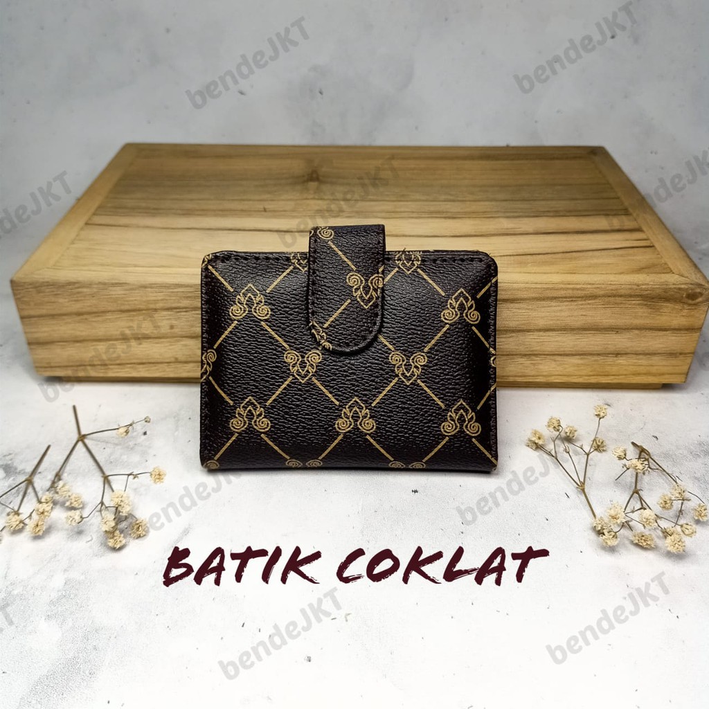 DOMPET KARTU MOTIF BATIK DAN UANG KERTAS PREMIUM WANITA  TEMPAT KARTU CARD