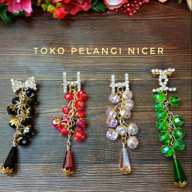 Bross Dagu Juntai/ Hijab Bros Cantik Tetes Kerucut by TokoPelangiNicer Pusat/ Aksesoris Wanita