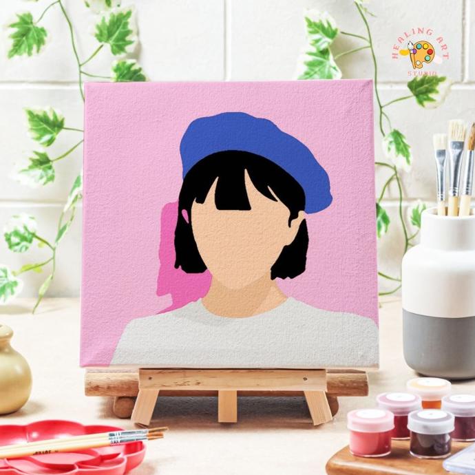 

Paint by number lukisan faceart wajah versi 2 canvas 20x20 cm