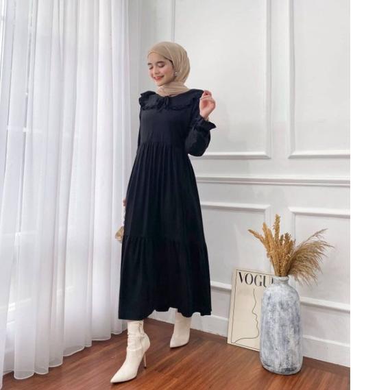 GAMIS MIDI DRESS GAMIS LEBARAN TERBARU JUMBO GAMIS KERAH