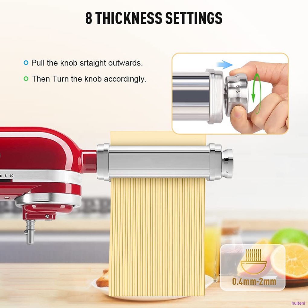 Pasta Maker 304 Stainless Steel Kitchen Pasta Roller Attachment Replacement for KitchenAid Stand Mixer huiteni.id