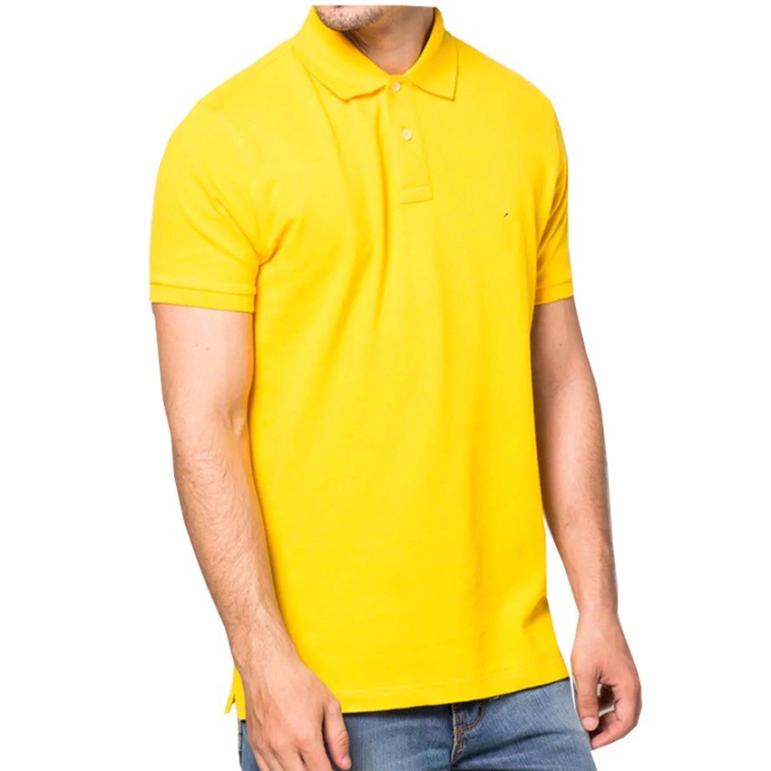 KAOS KERAH POLOS WARNA KUNING / POLO POLOS PRIA / KAOS BERKERAH / POLO WARNA / POLO GROSIR TERMURAH