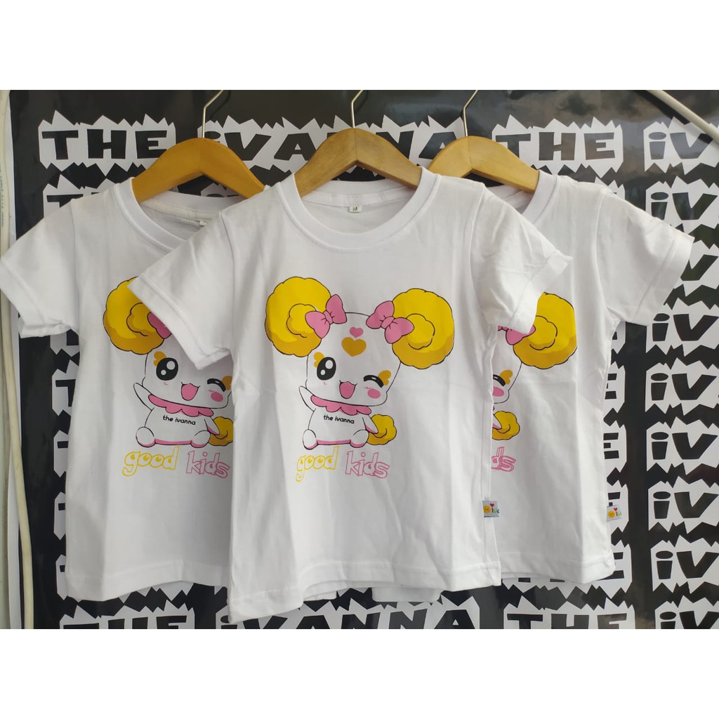 KAOS ANAK PEREMPUAN HAMTARO KUNING