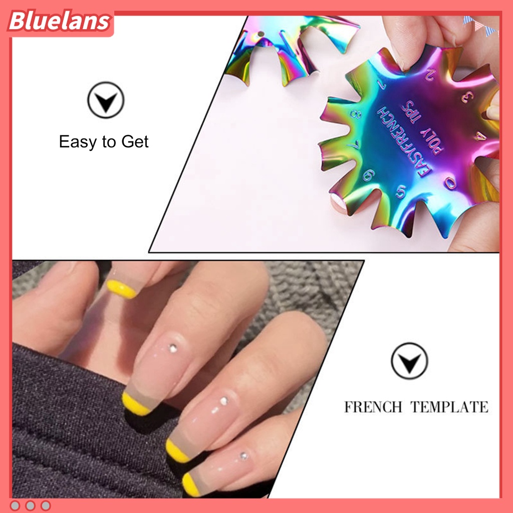 (In Stock) Kacamata Hitam Lensa Warna Warni ♡Plat Stempel Kuku Bahan Stainless Steel Untuk Nail Art