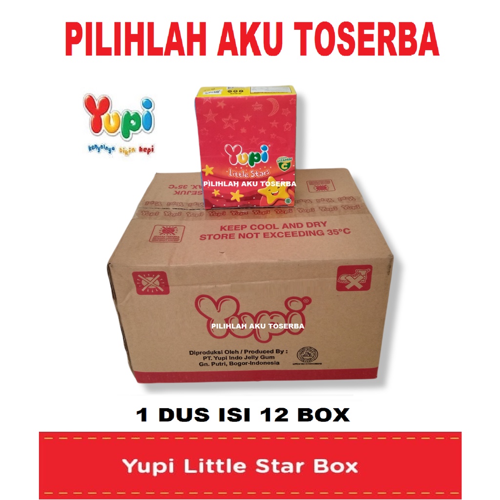 YUPI LITTLE STARS BOX - ( HARGA 1 DUS ISI 12 BOX )