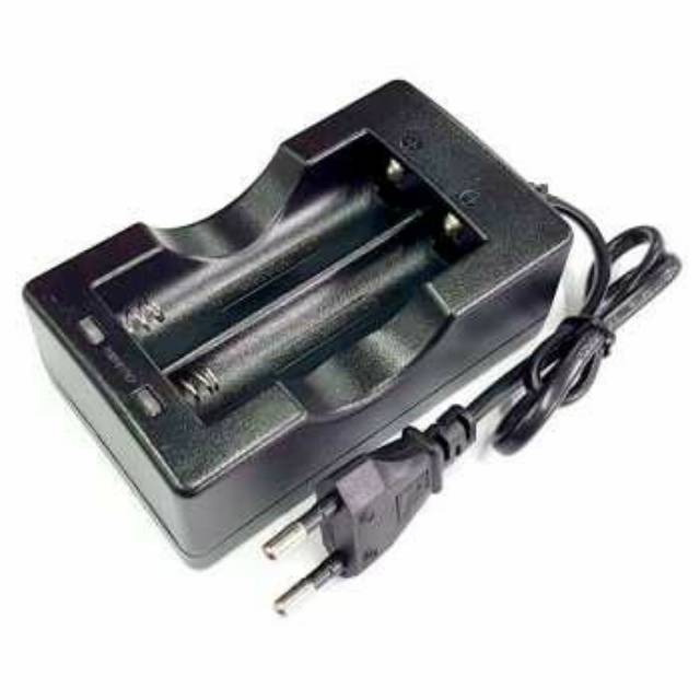 Batu baterai alat isi ulang Taffware Charger Baterai Cell Charger 18650 Dual Slot MTLC-04200-1000