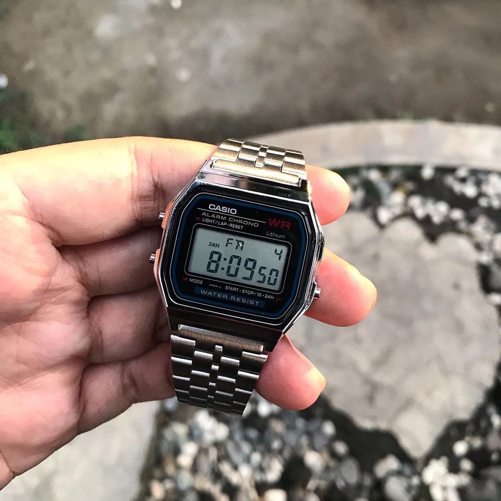 COD Jam Tangan Pria CASIO Resin Rantai Tipis AN285QDF Digital Tahan Air Bayar Tujuan