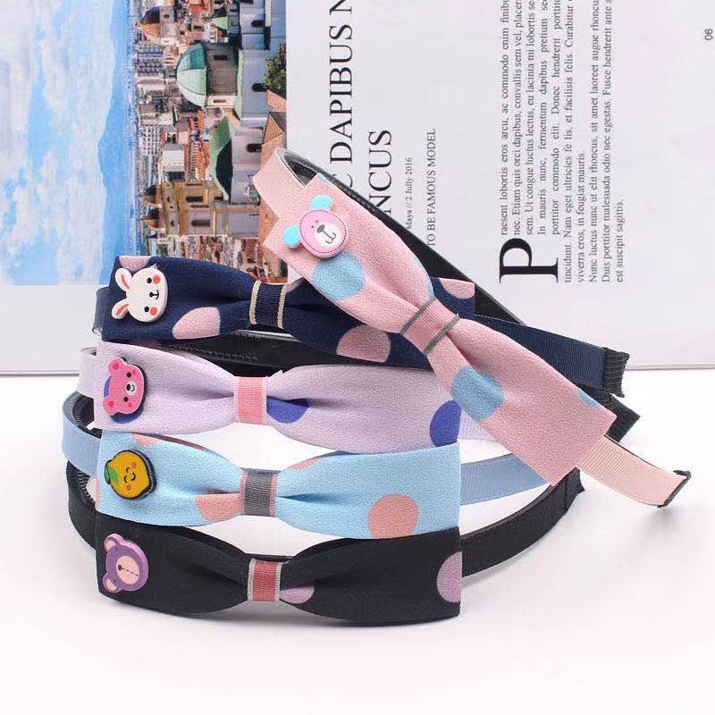 Bando korea wanita dewasa anak kain motif simpul pita polkadot bunga daisy lucu cute remaja cantik