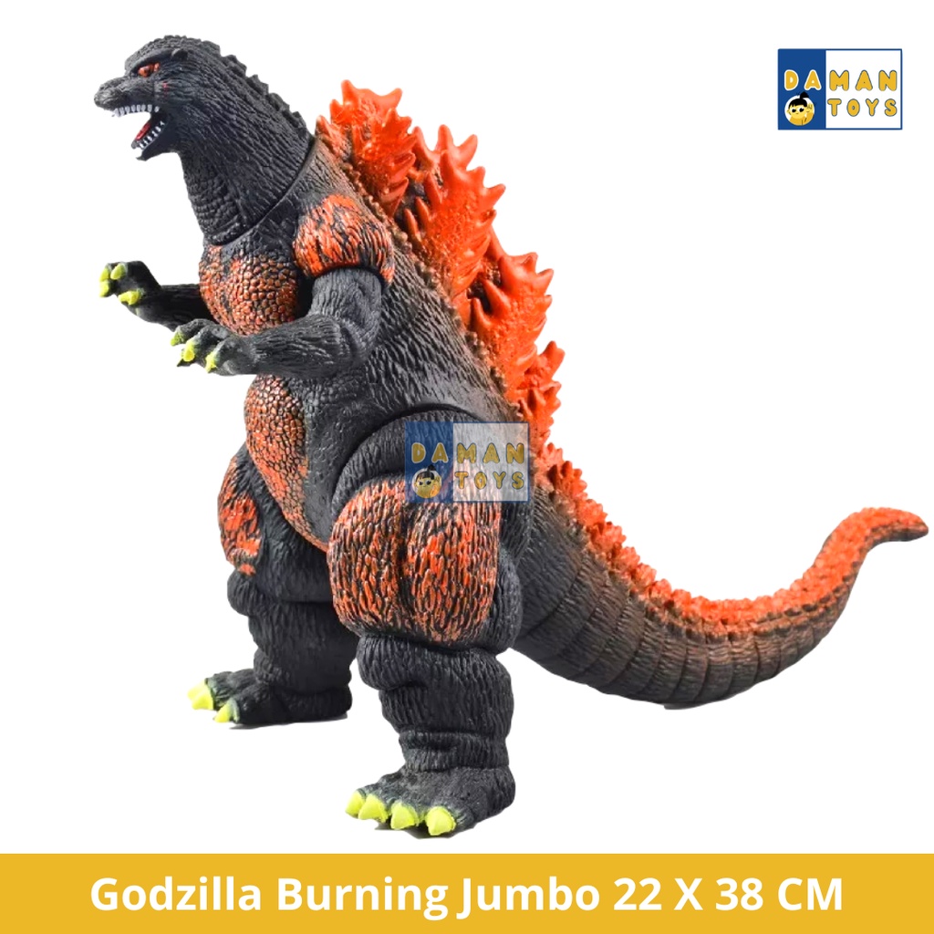 Godzilla Movie Monster Series Burning Godzilla Vinyl Figure/ Gozila Api /mainan Godzilla