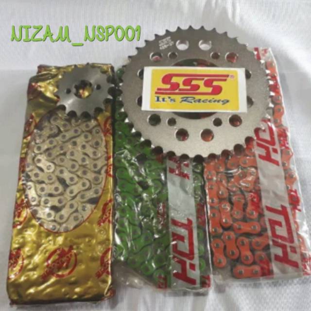Gear Set Sss 428 Suzuki Satria Fu 150 New Rantai warna