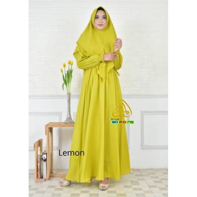 GAMIS SYARI SAKINAH 1 SET KHIMAR || SAMARA