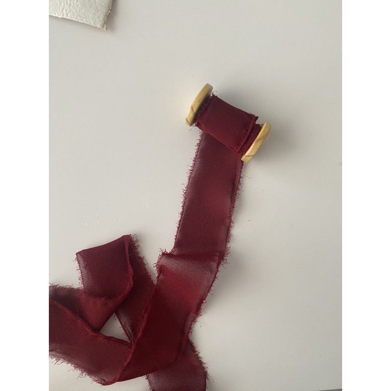 

Ribbon in cherry red - wedding ribbon / calligraphy ribbon / vows ribbon / pita buket / pita vow