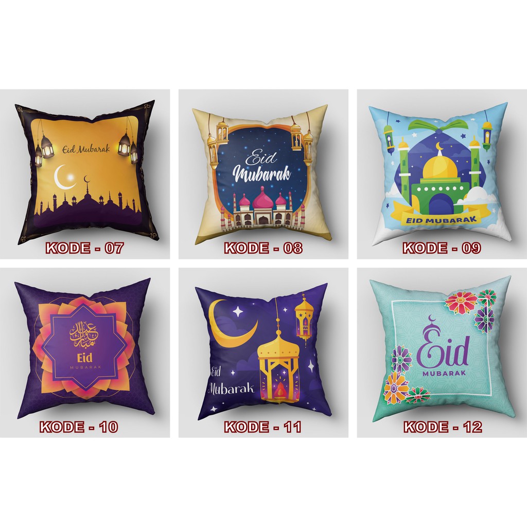 BANTAL IDUL FITRI - Kado Lebaran Hampers Ramadhan Custom Gift Souvenir Bantal Sofa Printing Hantaran