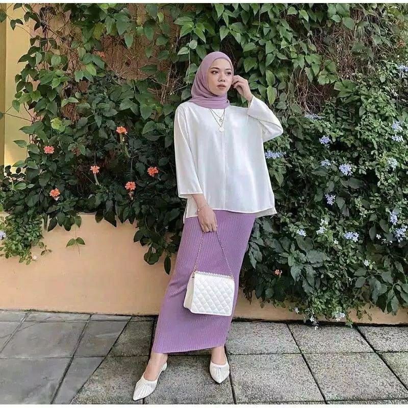 ROK RAJUT SPAN PANJANG PREMIUM/KNIT TEBAL